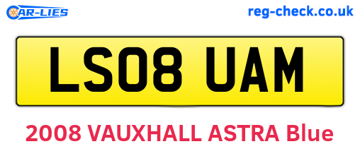 LS08UAM are the vehicle registration plates.