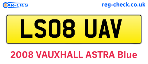 LS08UAV are the vehicle registration plates.