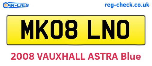 MK08LNO are the vehicle registration plates.
