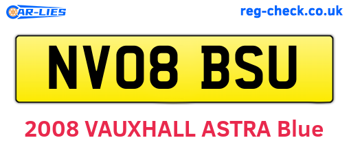 NV08BSU are the vehicle registration plates.