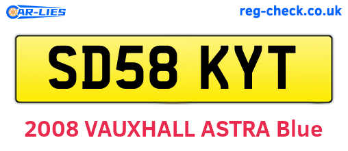 SD58KYT are the vehicle registration plates.