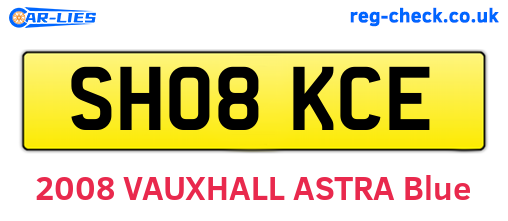 SH08KCE are the vehicle registration plates.