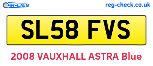 SL58FVS are the vehicle registration plates.