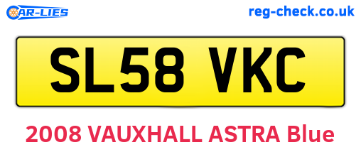 SL58VKC are the vehicle registration plates.