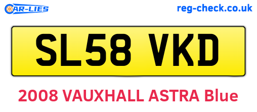 SL58VKD are the vehicle registration plates.