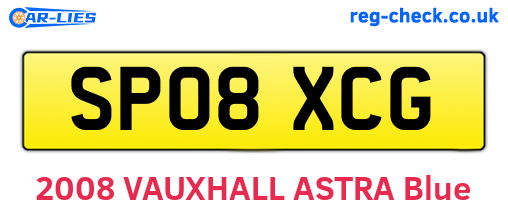 SP08XCG are the vehicle registration plates.