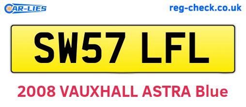 SW57LFL are the vehicle registration plates.