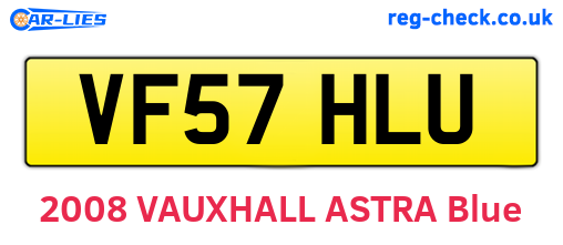 VF57HLU are the vehicle registration plates.