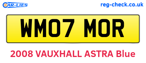WM07MOR are the vehicle registration plates.