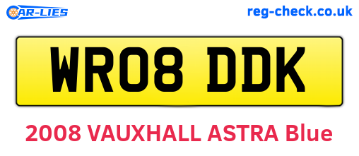 WR08DDK are the vehicle registration plates.