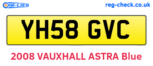 YH58GVC are the vehicle registration plates.