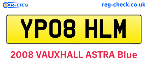 YP08HLM are the vehicle registration plates.