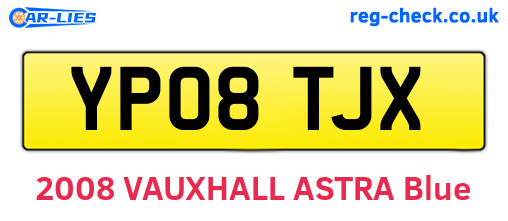 YP08TJX are the vehicle registration plates.