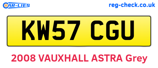 KW57CGU are the vehicle registration plates.