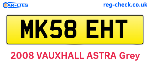 MK58EHT are the vehicle registration plates.