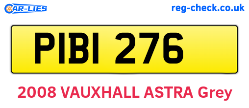 PIB1276 are the vehicle registration plates.