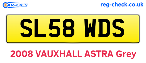 SL58WDS are the vehicle registration plates.