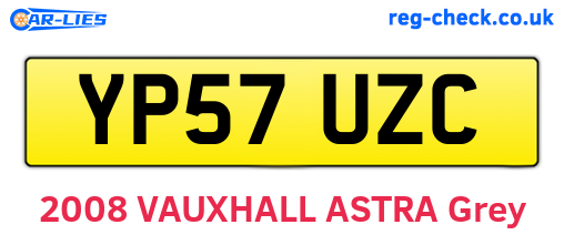 YP57UZC are the vehicle registration plates.