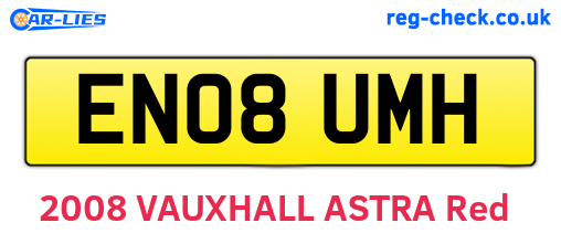 EN08UMH are the vehicle registration plates.