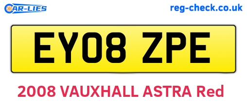 EY08ZPE are the vehicle registration plates.