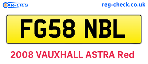 FG58NBL are the vehicle registration plates.