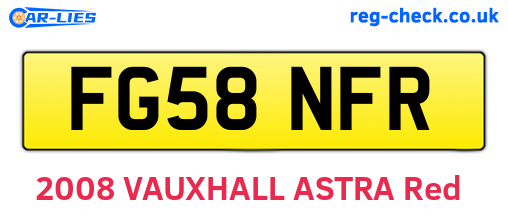 FG58NFR are the vehicle registration plates.