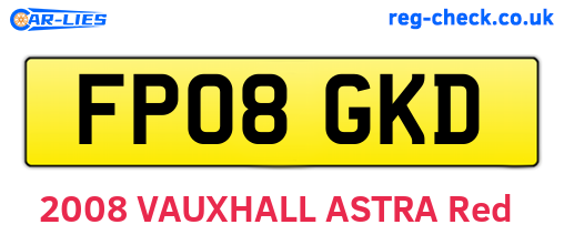 FP08GKD are the vehicle registration plates.