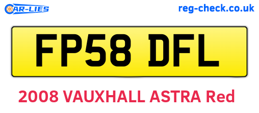 FP58DFL are the vehicle registration plates.