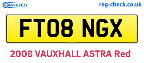 FT08NGX are the vehicle registration plates.