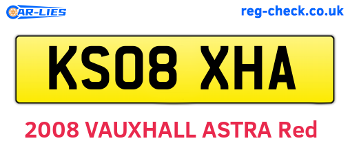KS08XHA are the vehicle registration plates.