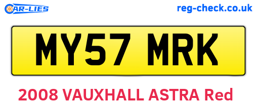 MY57MRK are the vehicle registration plates.