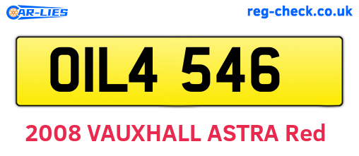 OIL4546 are the vehicle registration plates.