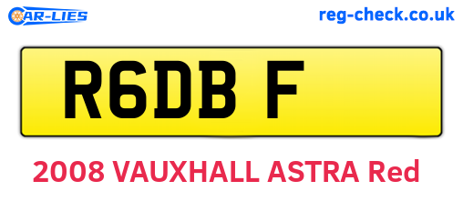 R6DBF are the vehicle registration plates.