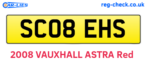 SC08EHS are the vehicle registration plates.