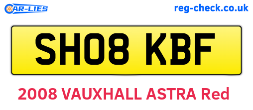 SH08KBF are the vehicle registration plates.