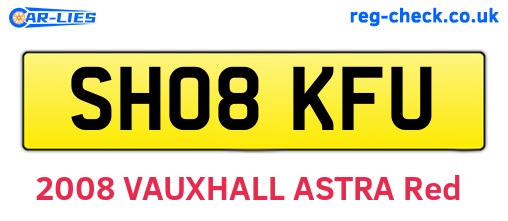 SH08KFU are the vehicle registration plates.