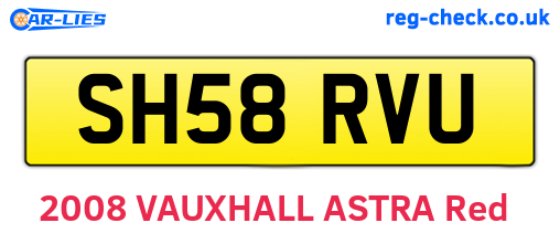 SH58RVU are the vehicle registration plates.