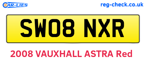SW08NXR are the vehicle registration plates.