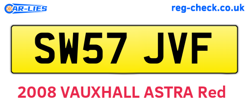 SW57JVF are the vehicle registration plates.