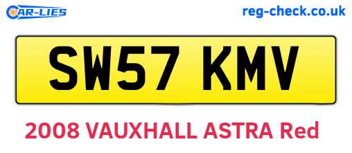SW57KMV are the vehicle registration plates.