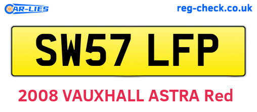 SW57LFP are the vehicle registration plates.