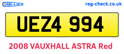 UEZ4994 are the vehicle registration plates.