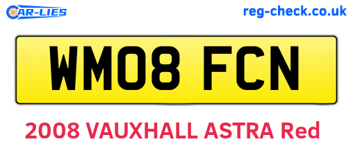 WM08FCN are the vehicle registration plates.