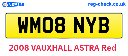WM08NYB are the vehicle registration plates.