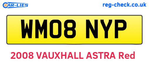 WM08NYP are the vehicle registration plates.