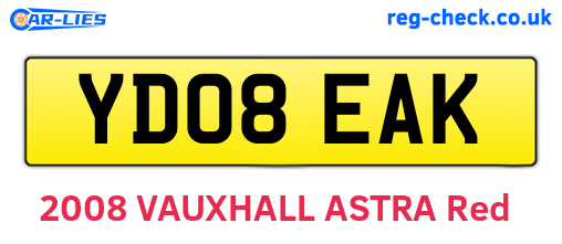 YD08EAK are the vehicle registration plates.