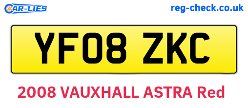 YF08ZKC are the vehicle registration plates.