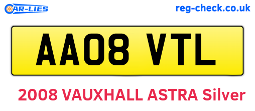 AA08VTL are the vehicle registration plates.