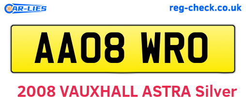 AA08WRO are the vehicle registration plates.