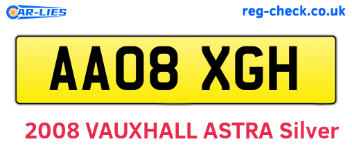 AA08XGH are the vehicle registration plates.